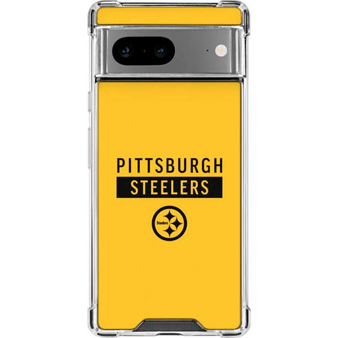 NFL Pittsburgh Steelers Yellow Performance Series Google Pixel 7a Clear Case